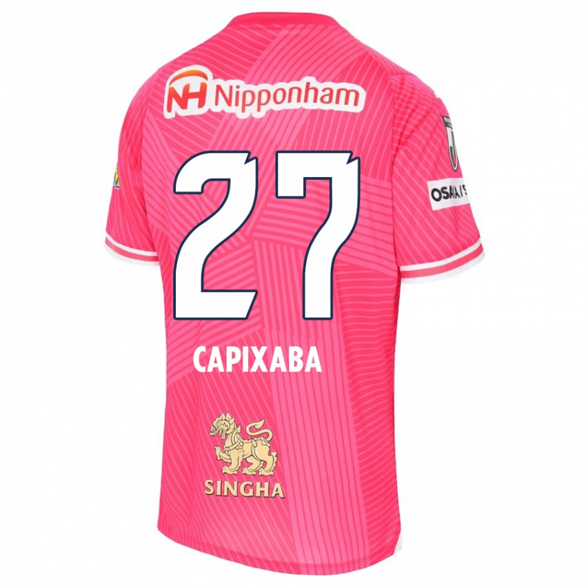 Bambino Maglia Capixaba #27 Rosa Bianco Kit Gara Home 2024/25 Maglietta