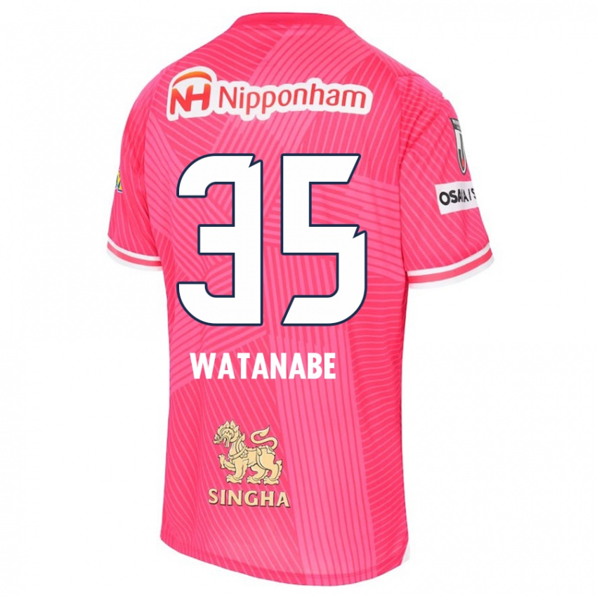 Bambino Maglia Ryo Watanabe #35 Rosa Bianco Kit Gara Home 2024/25 Maglietta