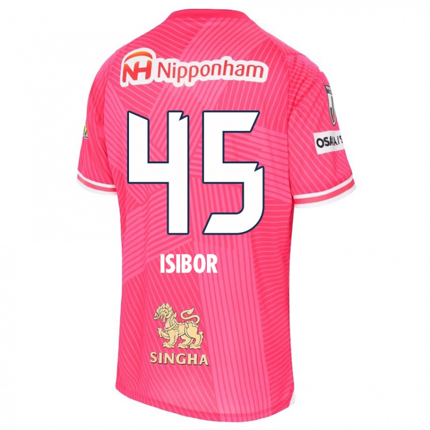 Bambino Maglia Ken Isibor #45 Rosa Bianco Kit Gara Home 2024/25 Maglietta