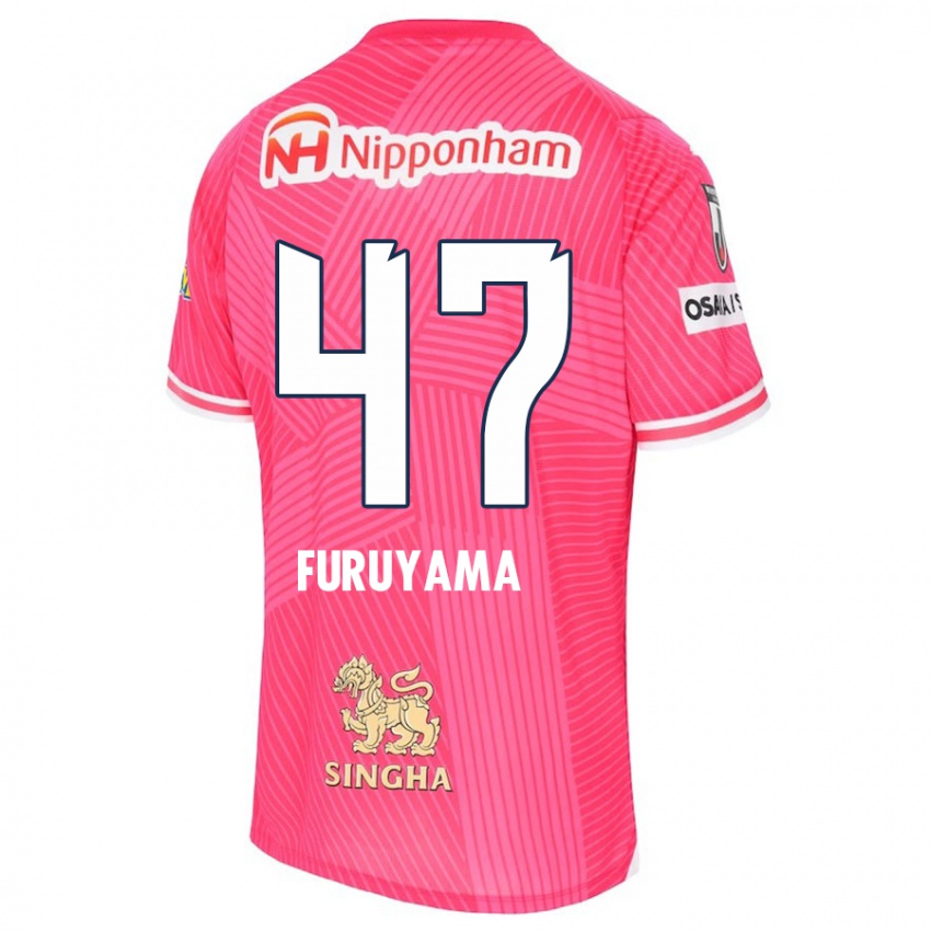 Bambino Maglia Kengo Furuyama #47 Rosa Bianco Kit Gara Home 2024/25 Maglietta