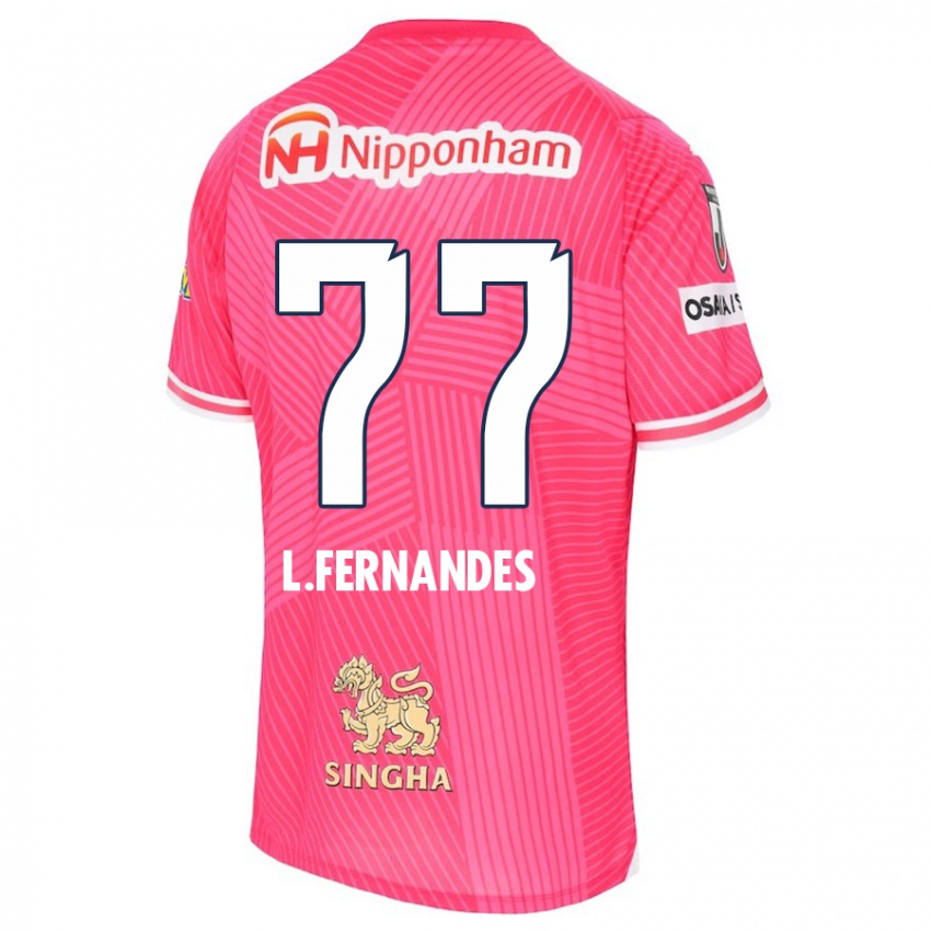 Bambino Maglia Lucas Fernandes #77 Rosa Bianco Kit Gara Home 2024/25 Maglietta