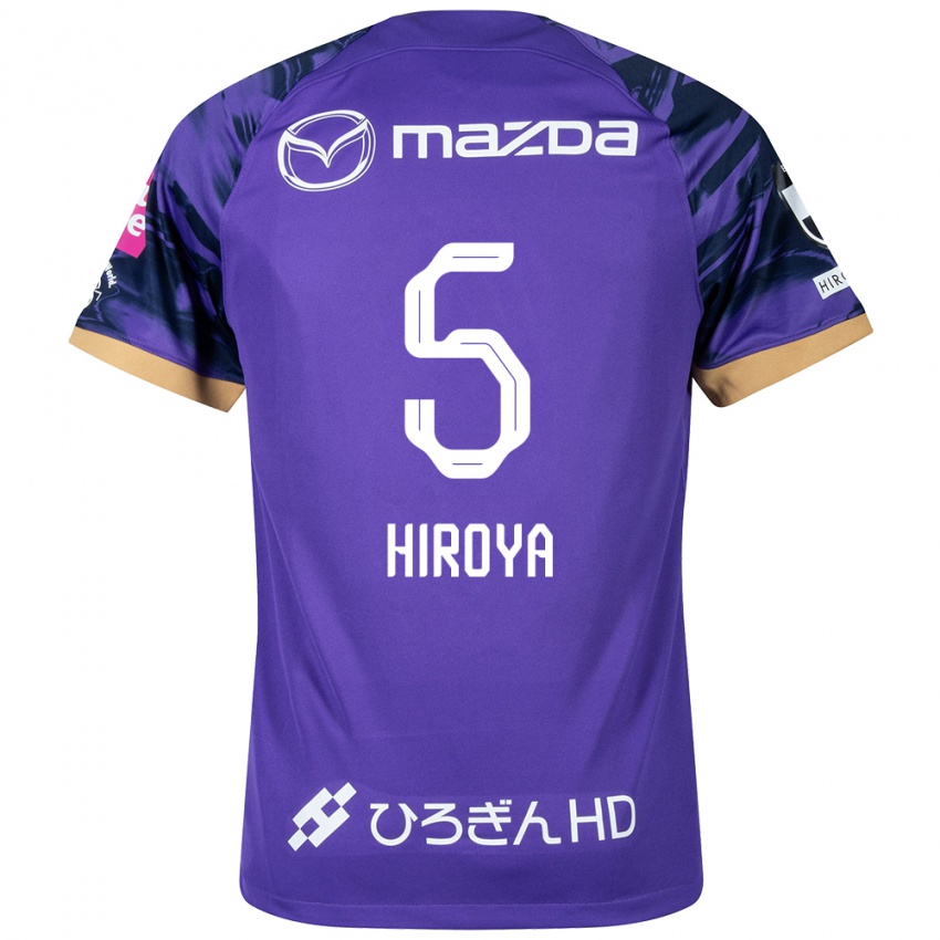 Bambino Maglia Hiroya Matsumoto #5 Viola Bianco Kit Gara Home 2024/25 Maglietta