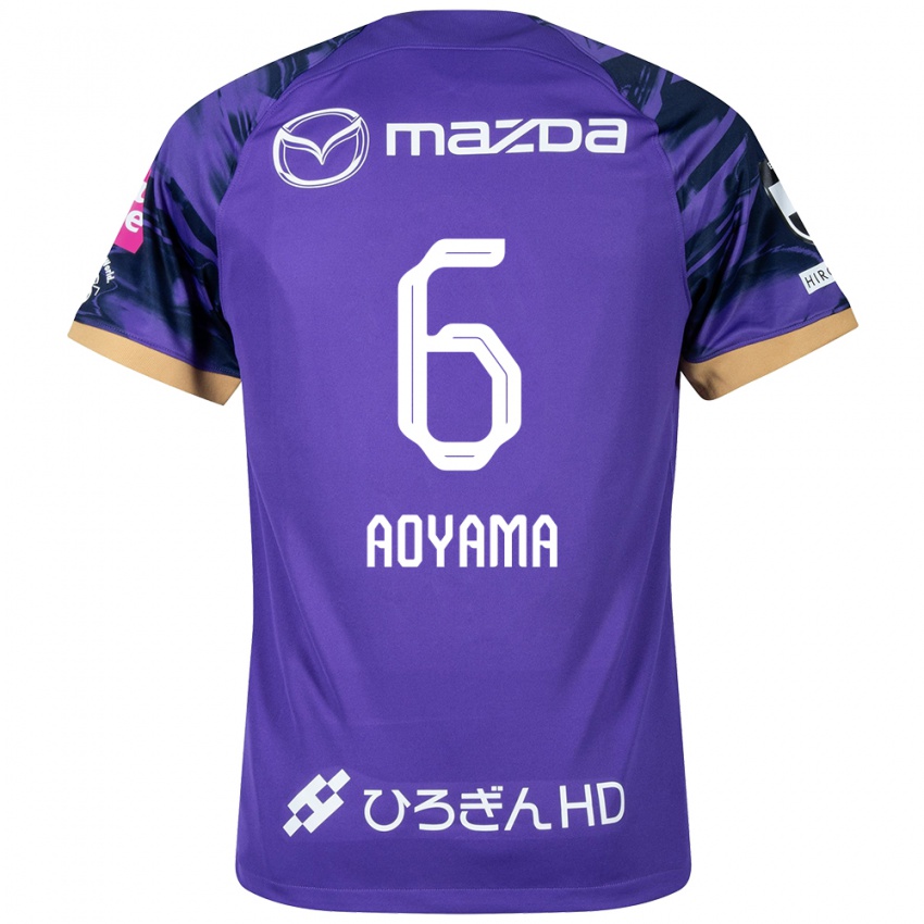 Bambino Maglia Toshihiro Aoyama #6 Viola Bianco Kit Gara Home 2024/25 Maglietta