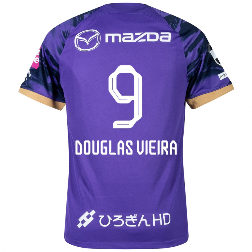 Bambino Maglia Douglas Vieira #9 Viola Bianco Kit Gara Home 2024/25 Maglietta