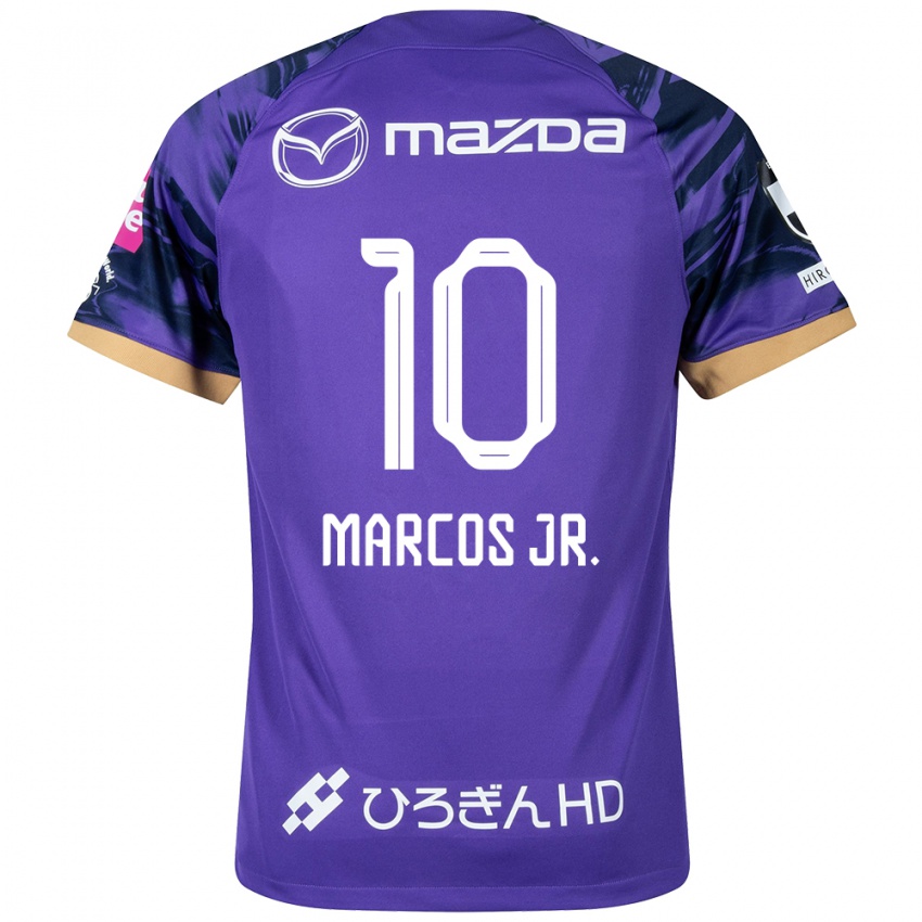 Bambino Maglia Marcos Júnior #10 Viola Bianco Kit Gara Home 2024/25 Maglietta