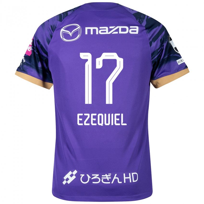 Bambino Maglia Ezequiel #17 Viola Bianco Kit Gara Home 2024/25 Maglietta