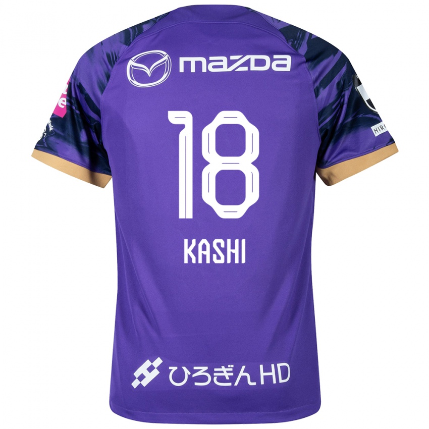 Bambino Maglia Yoshifumi Kashiwa #18 Viola Bianco Kit Gara Home 2024/25 Maglietta