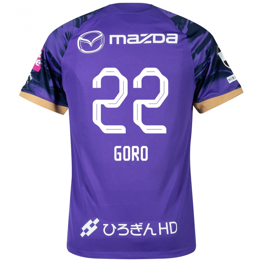 Bambino Maglia Goro Kawanami #22 Viola Bianco Kit Gara Home 2024/25 Maglietta