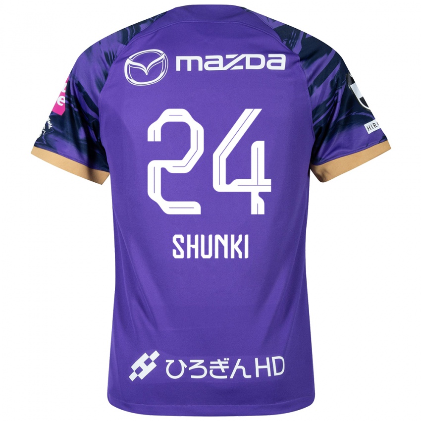 Bambino Maglia Shunki Higashi #24 Viola Bianco Kit Gara Home 2024/25 Maglietta