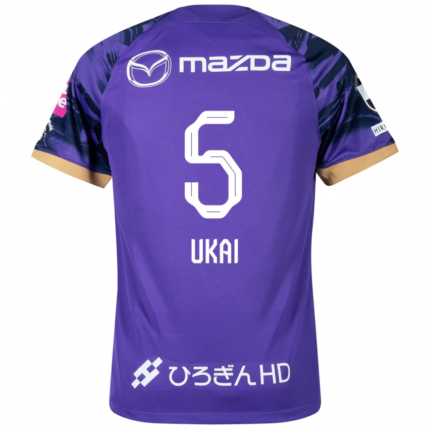 Bambino Maglia Hiroto Ukai #5 Viola Bianco Kit Gara Home 2024/25 Maglietta