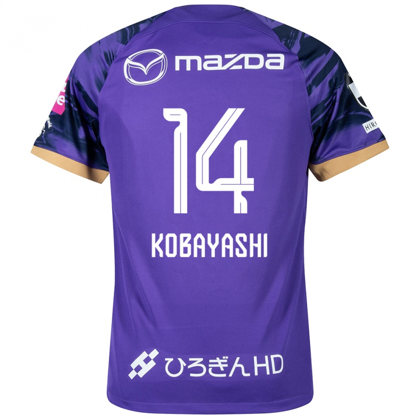 Bambino Maglia Shimon Kobayashi #14 Viola Bianco Kit Gara Home 2024/25 Maglietta