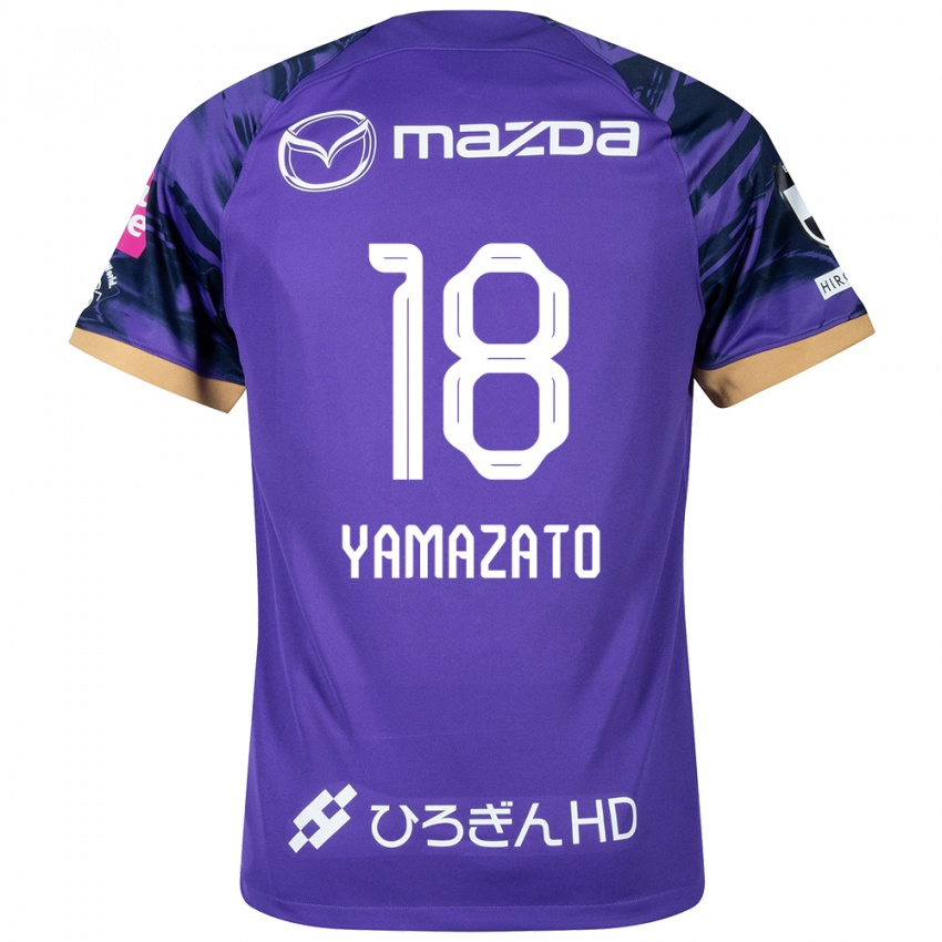 Bambino Maglia Kenshin Yamazato #18 Viola Bianco Kit Gara Home 2024/25 Maglietta