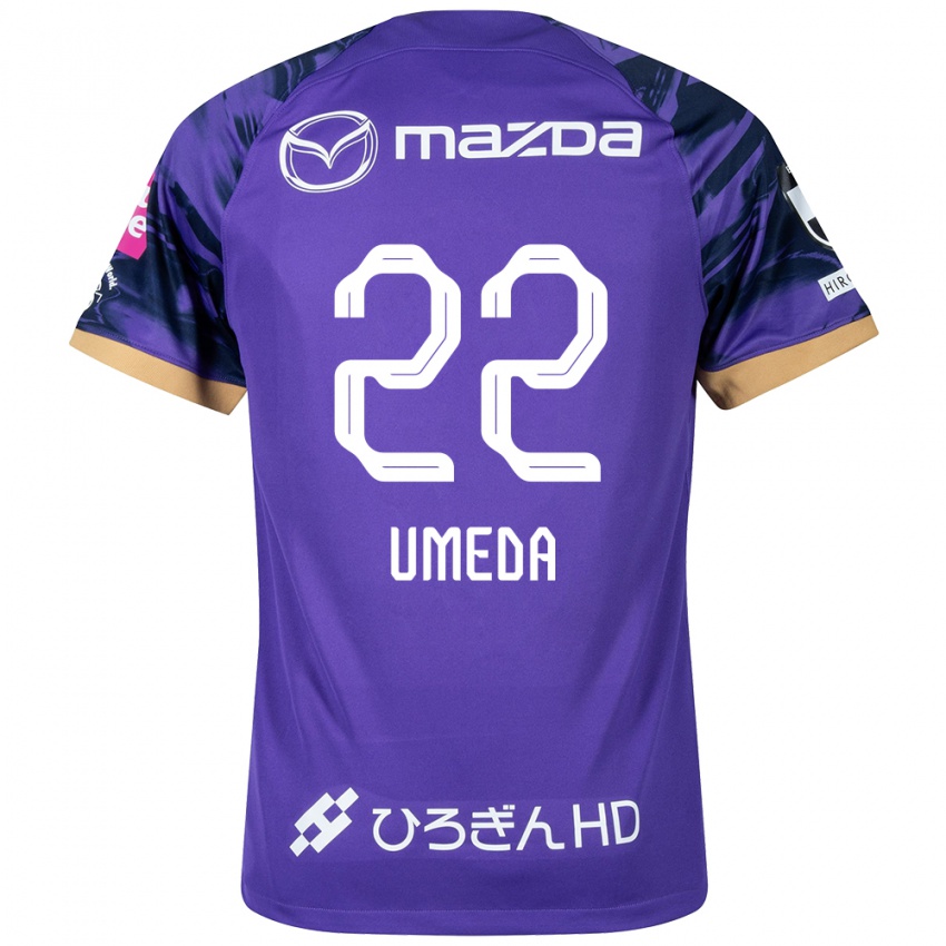 Bambino Maglia Taiga Umeda #22 Viola Bianco Kit Gara Home 2024/25 Maglietta