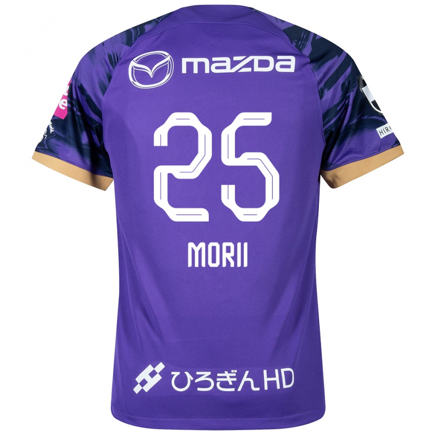 Bambino Maglia Leedo Morii #25 Viola Bianco Kit Gara Home 2024/25 Maglietta