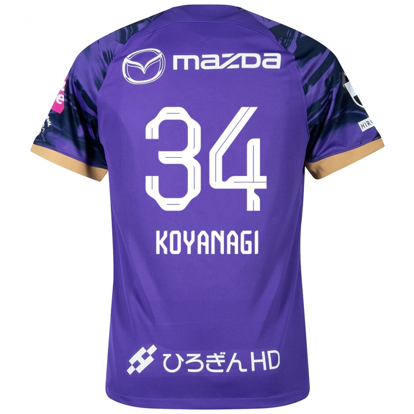 Bambino Maglia Shu Koyanagi #34 Viola Bianco Kit Gara Home 2024/25 Maglietta