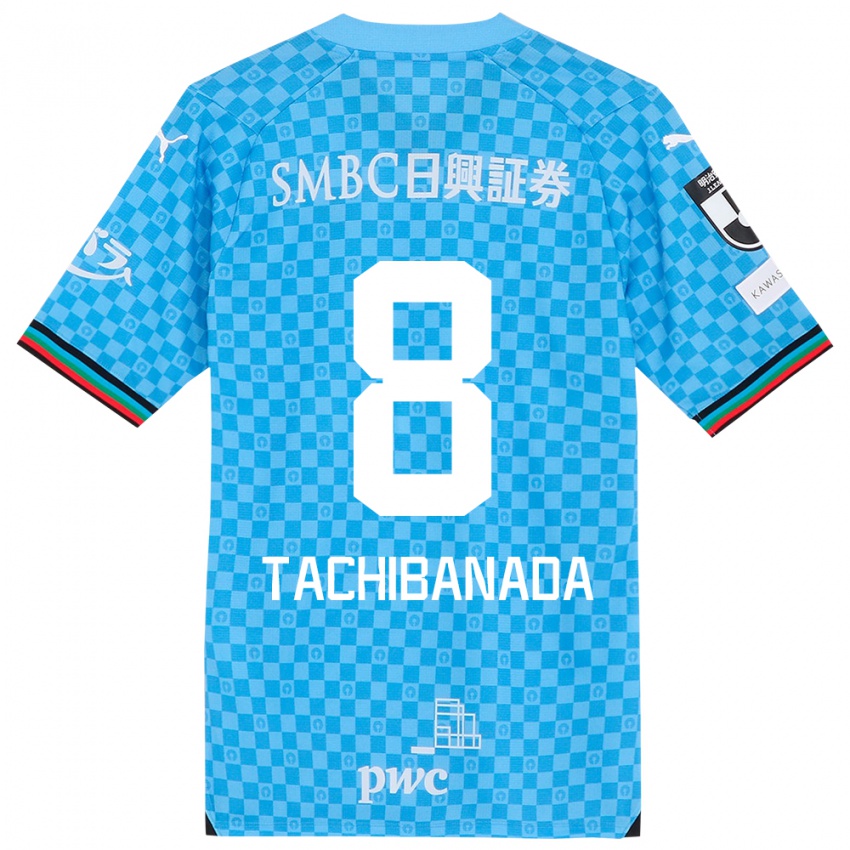 Bambino Maglia Kento Tachibanada #8 Azzurro Blu Kit Gara Home 2024/25 Maglietta