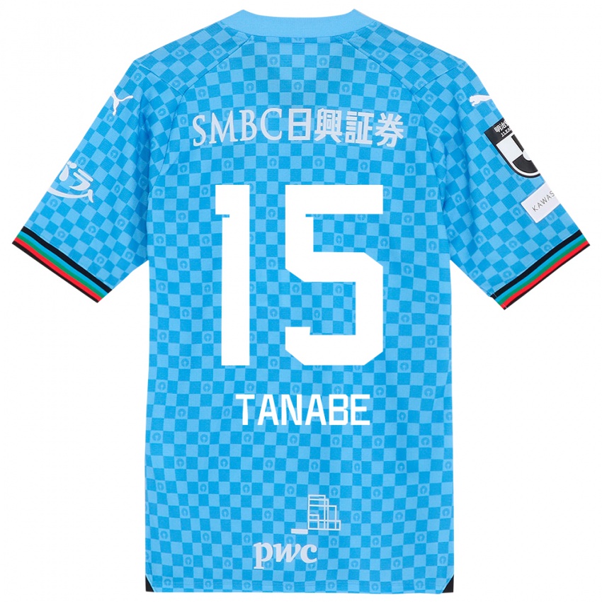 Bambino Maglia Shuto Tanabe #15 Azzurro Blu Kit Gara Home 2024/25 Maglietta