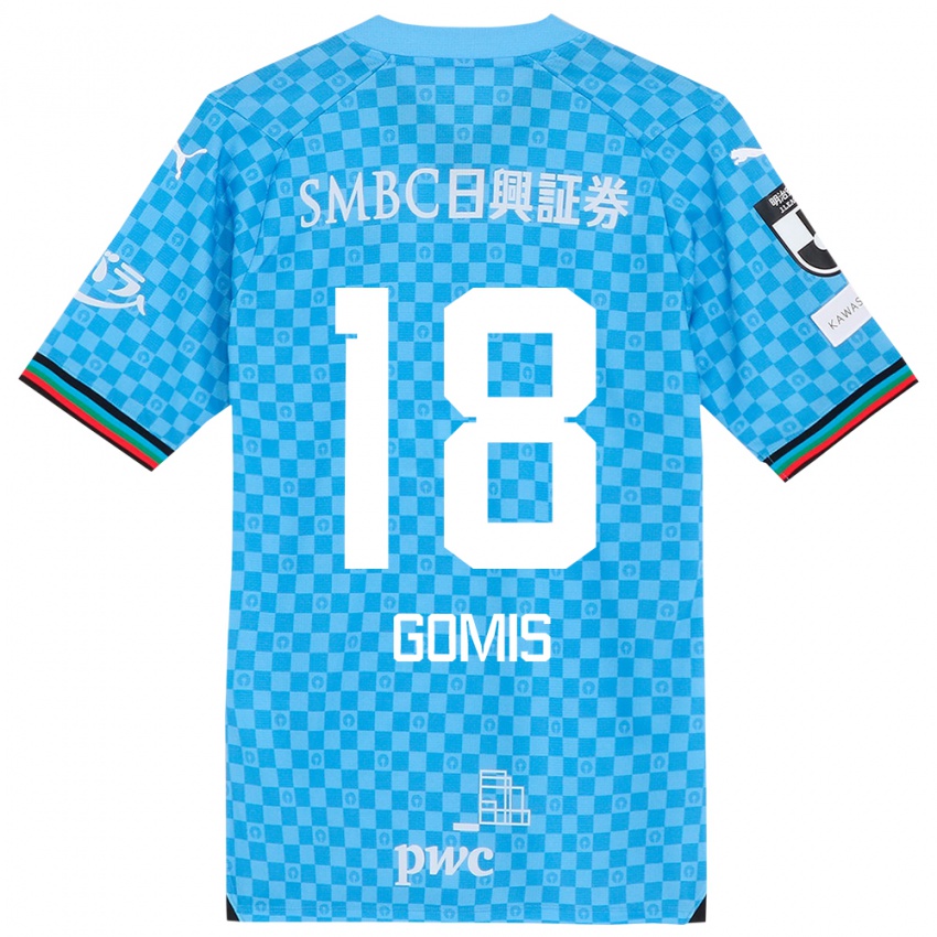 Bambino Maglia Bafétimbi Gomis #18 Azzurro Blu Kit Gara Home 2024/25 Maglietta