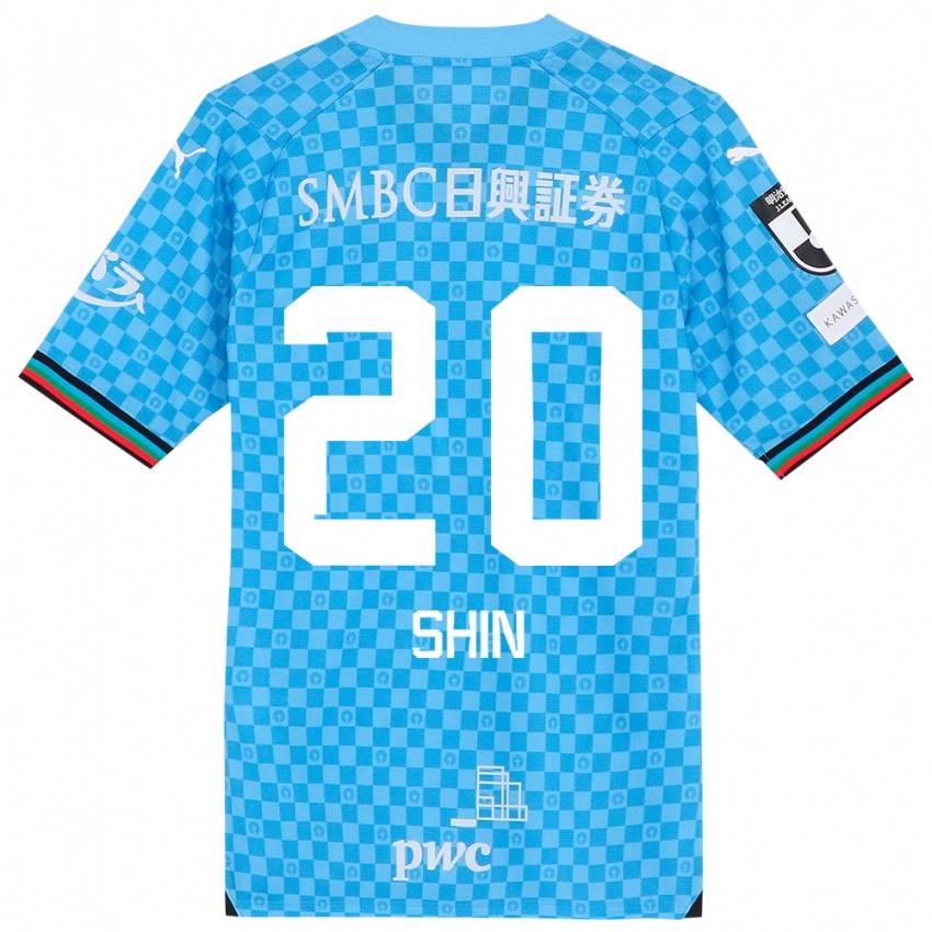 Bambino Maglia Shin Yamada #20 Azzurro Blu Kit Gara Home 2024/25 Maglietta