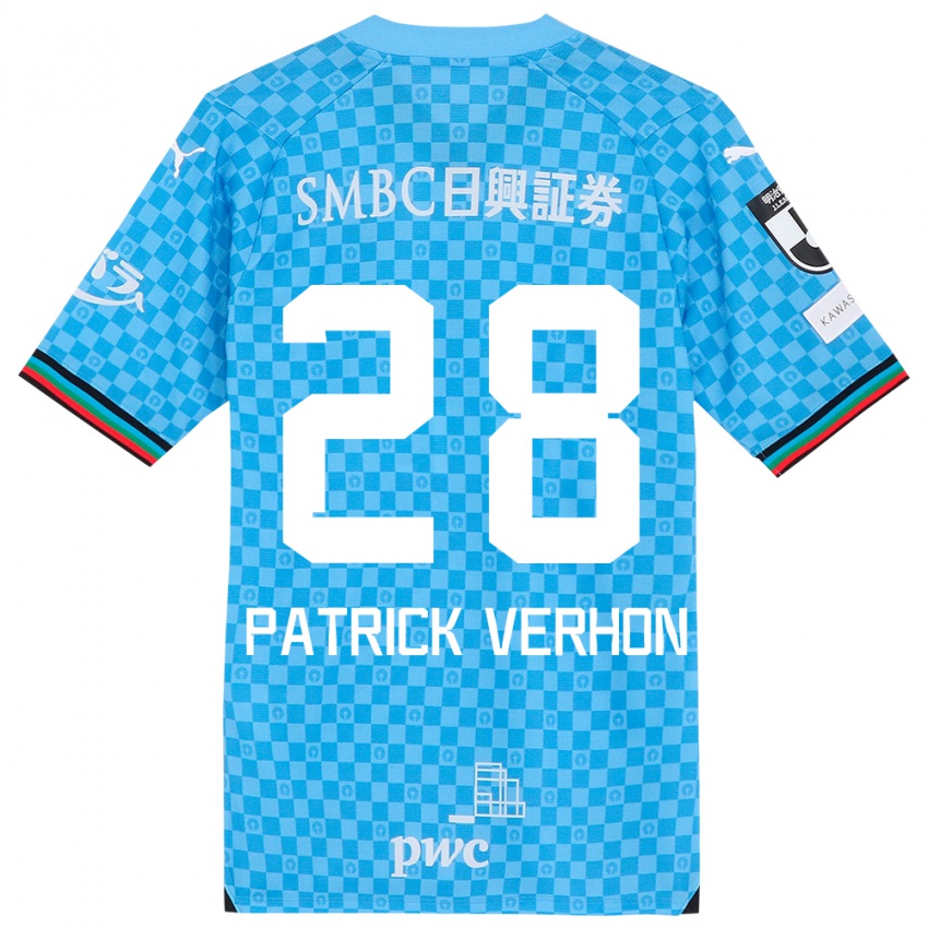 Bambino Maglia Patrick Verhon #28 Azzurro Blu Kit Gara Home 2024/25 Maglietta