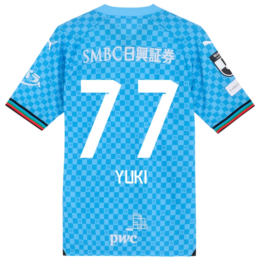 Bambino Maglia Yuki Yamamoto #77 Azzurro Blu Kit Gara Home 2024/25 Maglietta