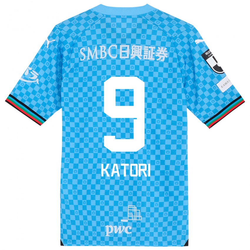 Bambino Maglia Takeshi Katori #9 Azzurro Blu Kit Gara Home 2024/25 Maglietta