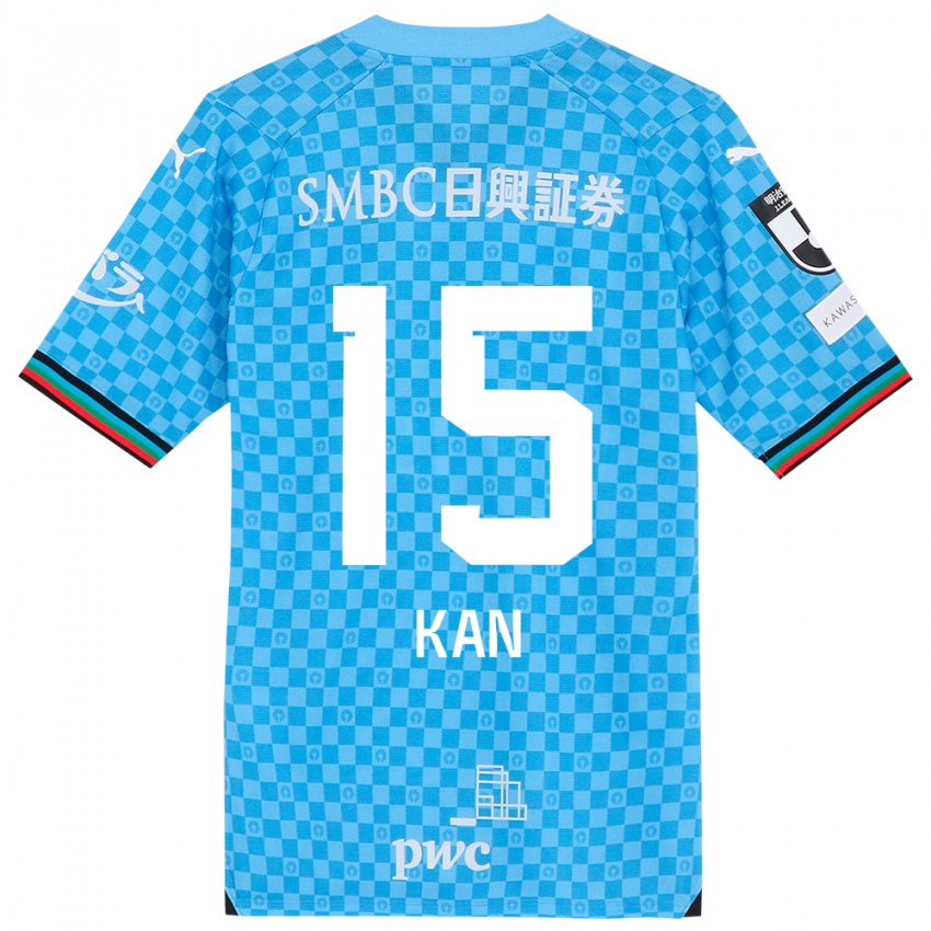 Bambino Maglia Noriharu Kan #15 Azzurro Blu Kit Gara Home 2024/25 Maglietta