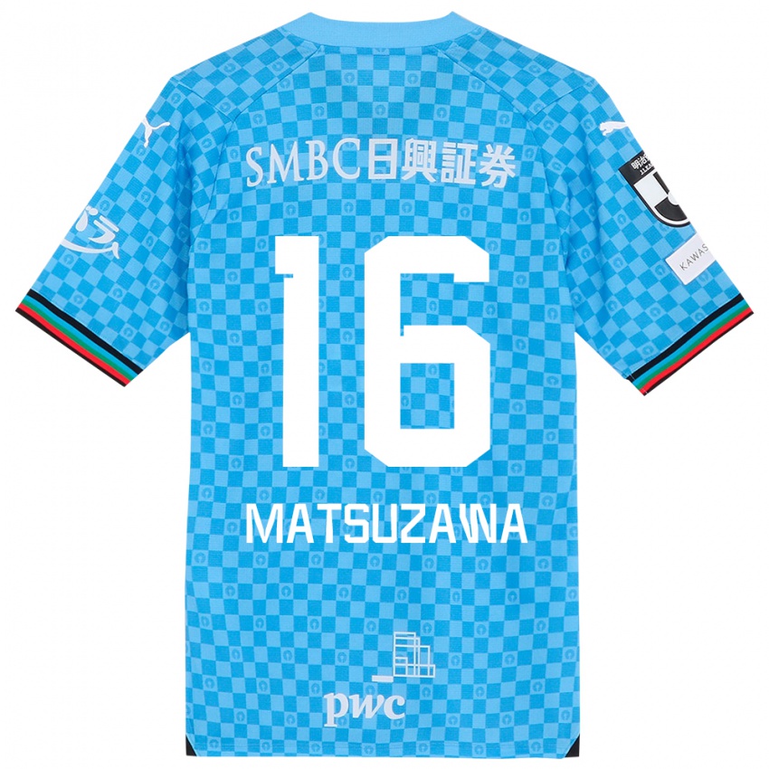 Bambino Maglia Naoto Matsuzawa #16 Azzurro Blu Kit Gara Home 2024/25 Maglietta