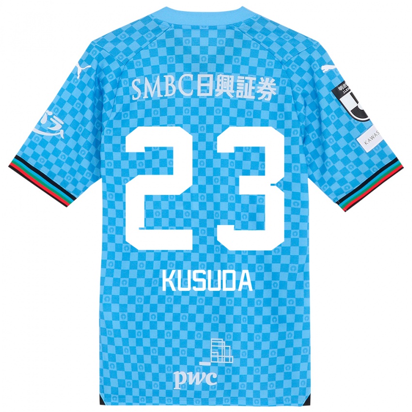 Bambino Maglia Haruki Kusuda #23 Azzurro Blu Kit Gara Home 2024/25 Maglietta