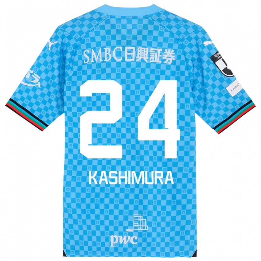 Bambino Maglia Ryota Kashimura #24 Azzurro Blu Kit Gara Home 2024/25 Maglietta