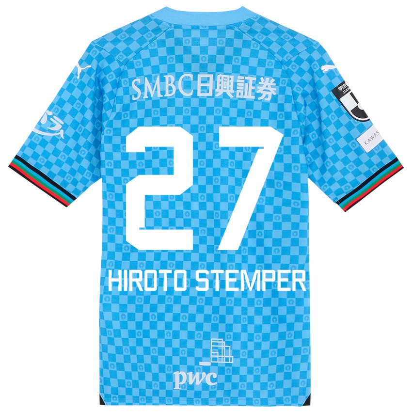 Bambino Maglia Luka Hiroto Stemper #27 Azzurro Blu Kit Gara Home 2024/25 Maglietta