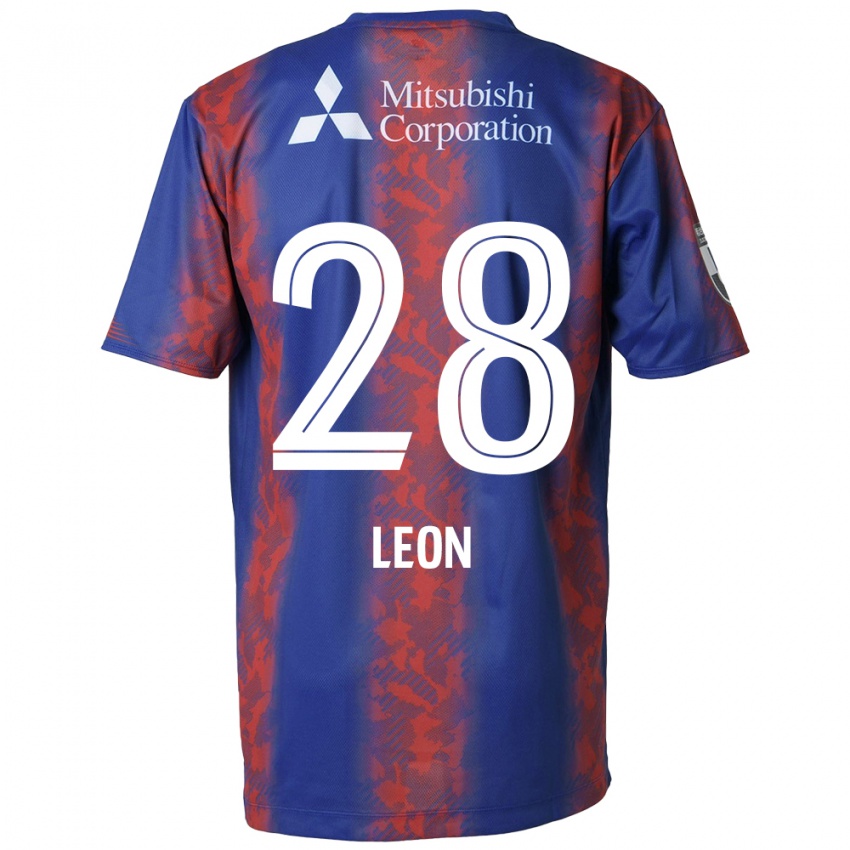 Bambino Maglia Leon Nozawa #28 Blu Rosso Kit Gara Home 2024/25 Maglietta