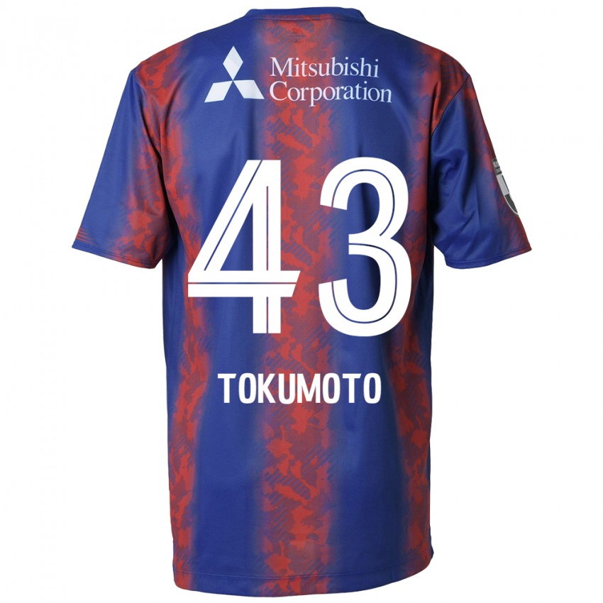 Bambino Maglia Shuhei Tokumoto #43 Blu Rosso Kit Gara Home 2024/25 Maglietta