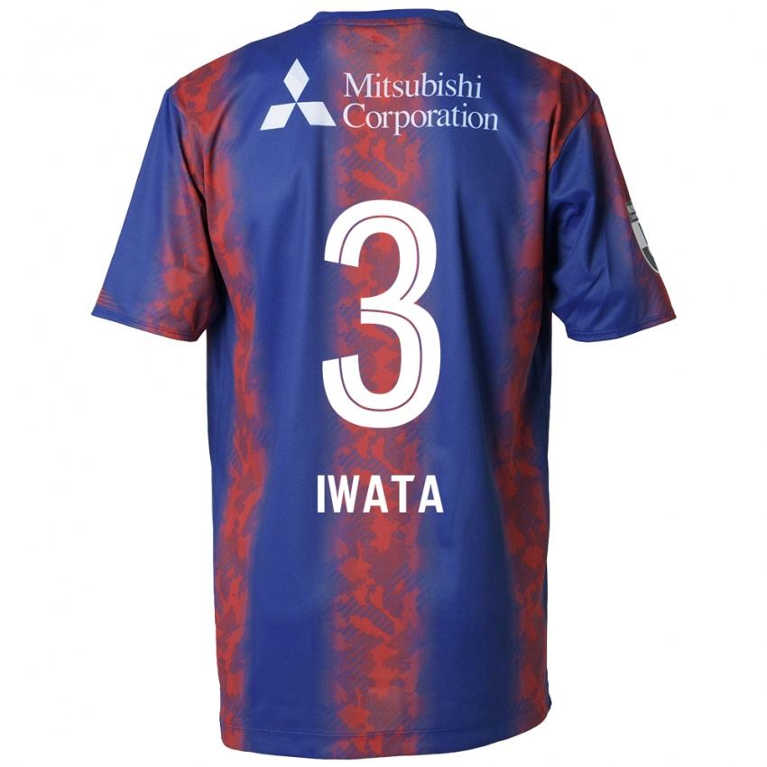 Bambino Maglia Yuki Iwata #3 Blu Rosso Kit Gara Home 2024/25 Maglietta