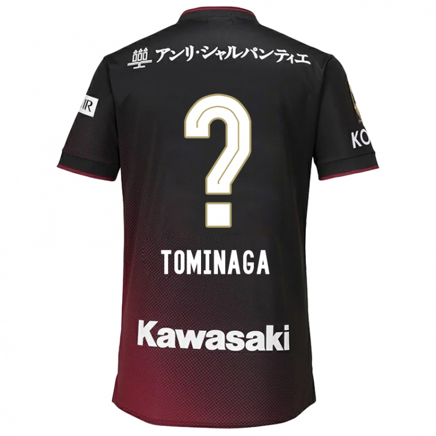 Bambino Maglia Niina Tominaga #0 Nero Rosso Kit Gara Home 2024/25 Maglietta