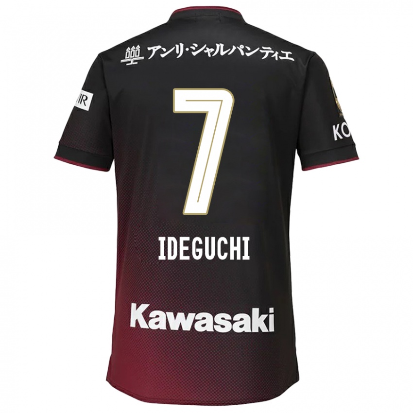 Bambino Maglia Yosuke Ideguchi #7 Nero Rosso Kit Gara Home 2024/25 Maglietta