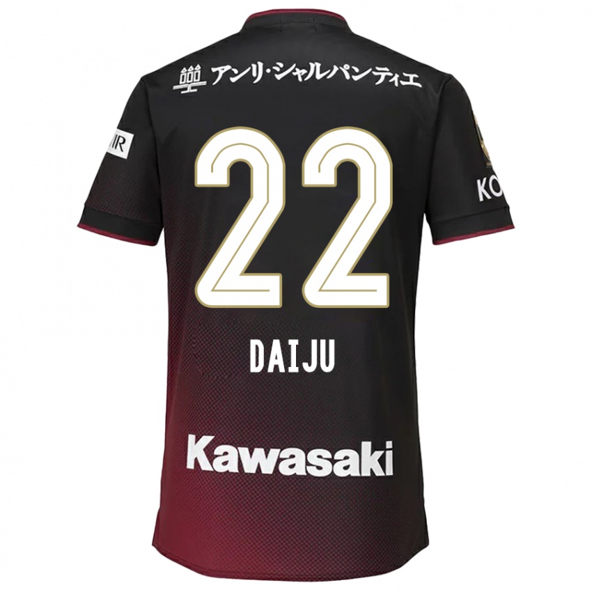 Bambino Maglia Daiju Sasaki #22 Nero Rosso Kit Gara Home 2024/25 Maglietta