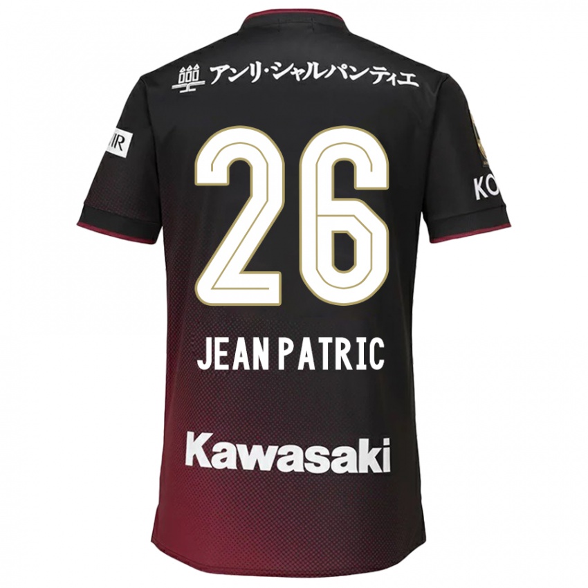 Bambino Maglia Jean Patric #26 Nero Rosso Kit Gara Home 2024/25 Maglietta