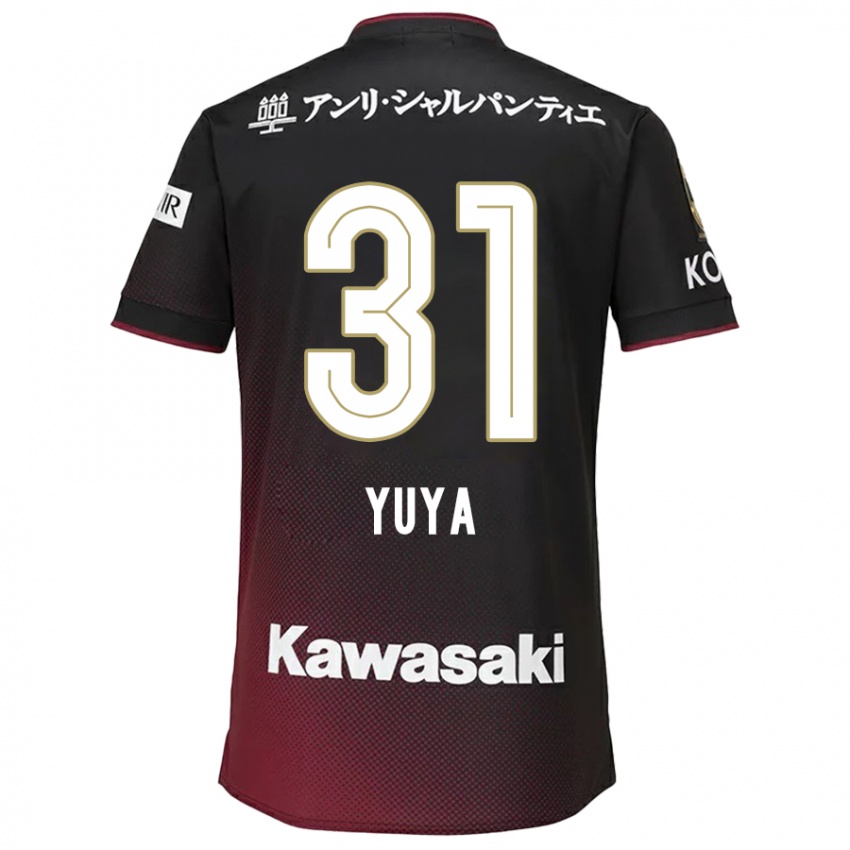 Bambino Maglia Yuya Nakasaka #31 Nero Rosso Kit Gara Home 2024/25 Maglietta