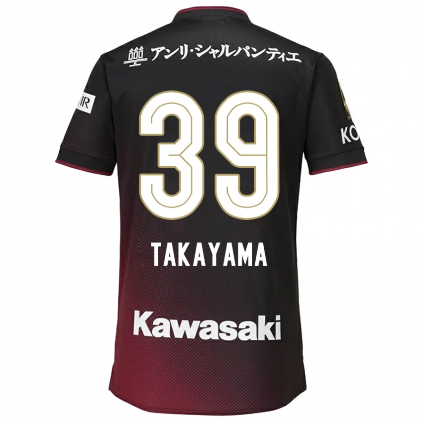 Bambino Maglia Shioki Takayama #39 Nero Rosso Kit Gara Home 2024/25 Maglietta