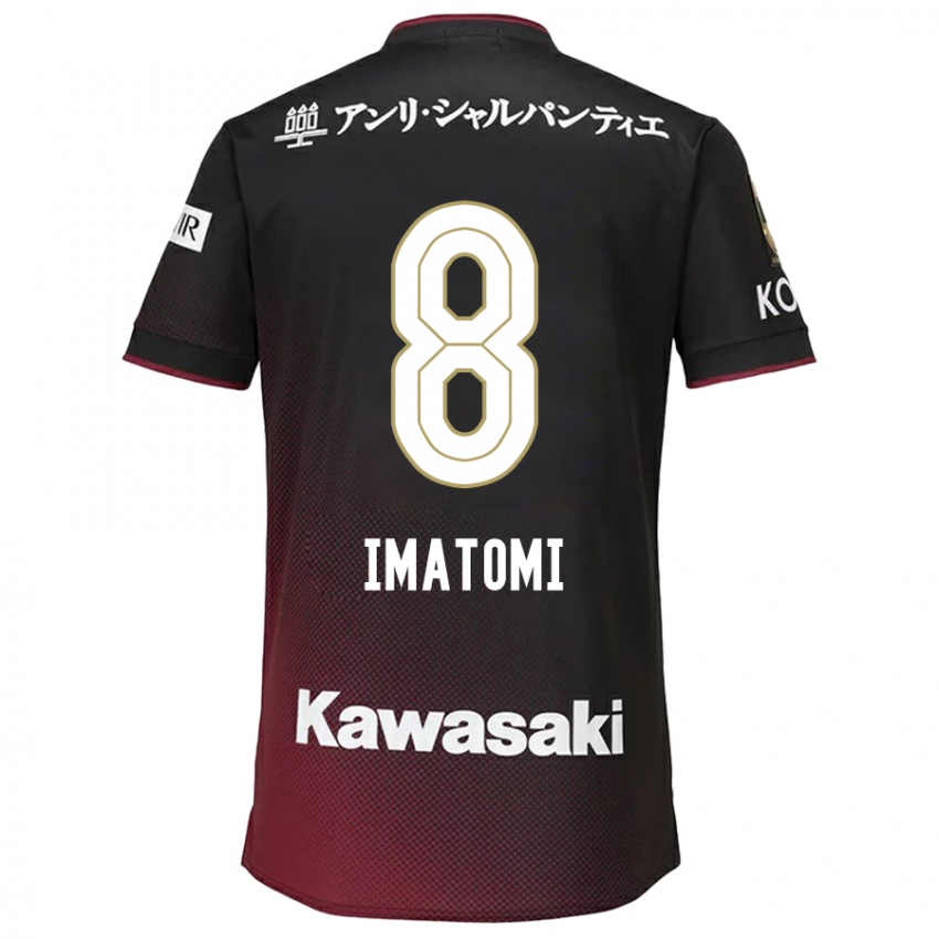 Bambino Maglia Teruya Imatomi #8 Nero Rosso Kit Gara Home 2024/25 Maglietta