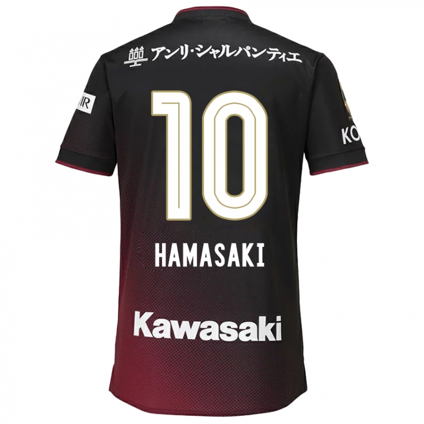 Bambino Maglia Kento Hamasaki #10 Nero Rosso Kit Gara Home 2024/25 Maglietta