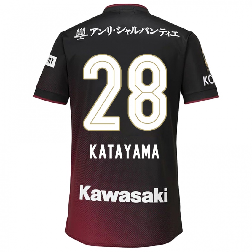 Bambino Maglia Kota Katayama #28 Nero Rosso Kit Gara Home 2024/25 Maglietta