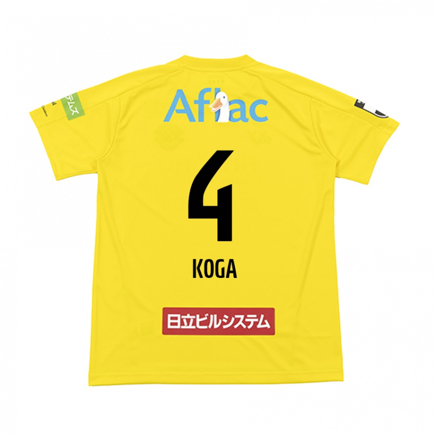 Bambino Maglia Taiyo Koga #4 Giallo Nero Kit Gara Home 2024/25 Maglietta