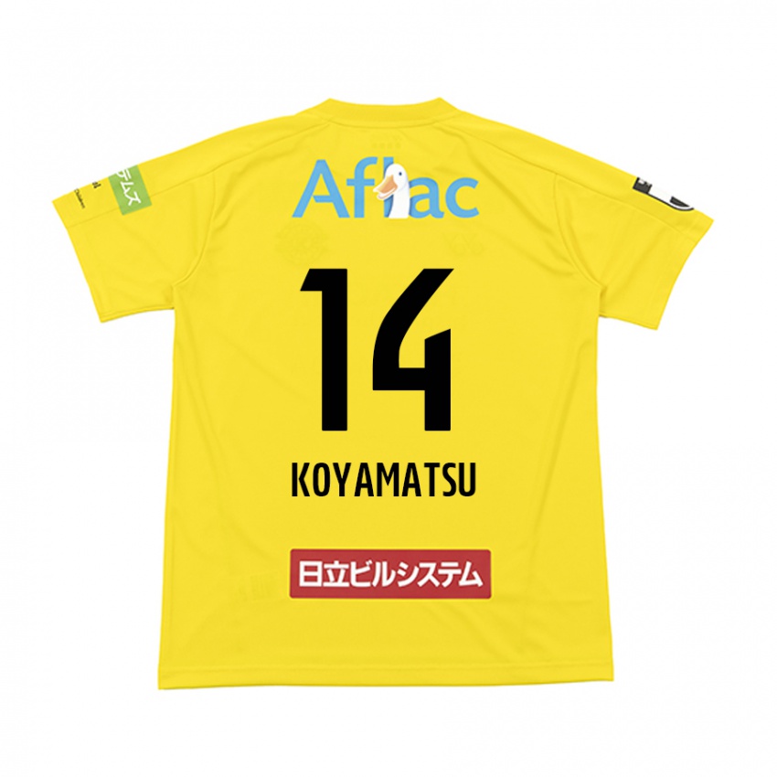 Bambino Maglia Tomoya Koyamatsu #14 Giallo Nero Kit Gara Home 2024/25 Maglietta