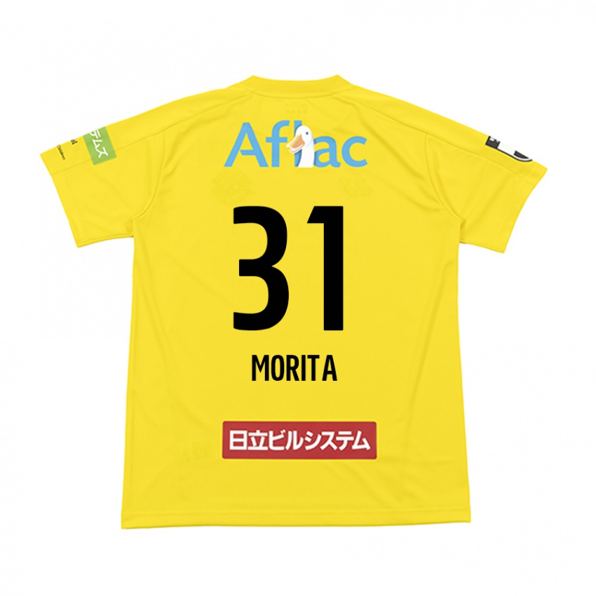 Bambino Maglia Tatsuya Morita #31 Giallo Nero Kit Gara Home 2024/25 Maglietta