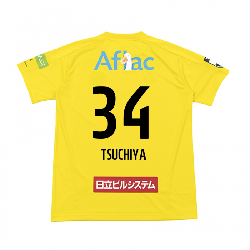 Bambino Maglia Takumi Tsuchiya #34 Giallo Nero Kit Gara Home 2024/25 Maglietta