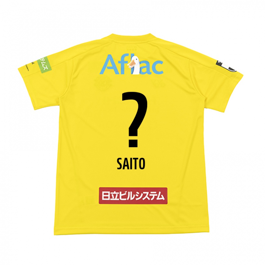 Bambino Maglia Hikaru Saito #0 Giallo Nero Kit Gara Home 2024/25 Maglietta