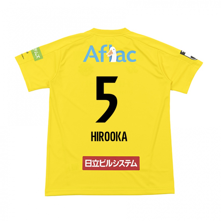 Bambino Maglia Eita Hirooka #5 Giallo Nero Kit Gara Home 2024/25 Maglietta