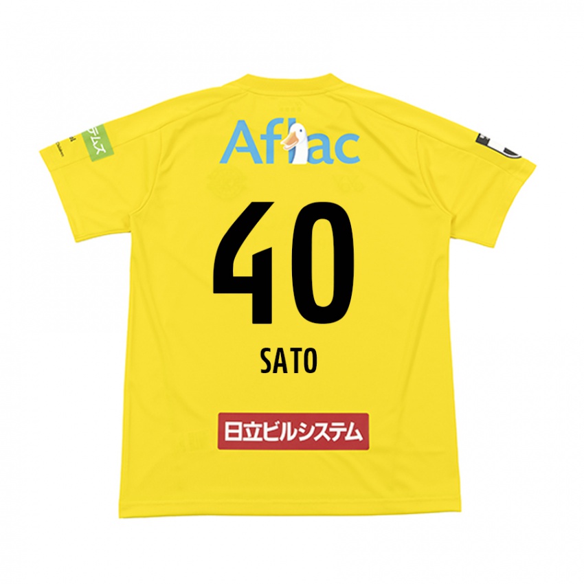 Bambino Maglia Raku Sato #40 Giallo Nero Kit Gara Home 2024/25 Maglietta